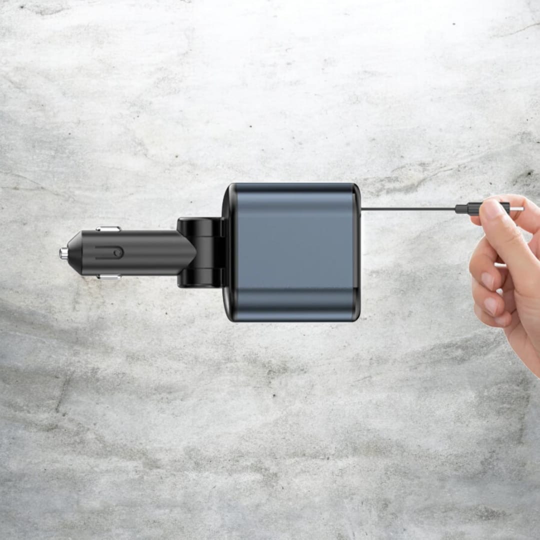 RoadPower™ 4 w 1 – Szybka Ładowarka Samochodowa 120W