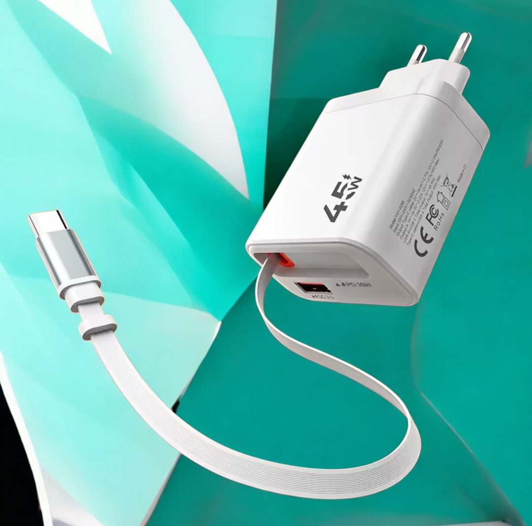 FastFlow™ Power 45W/65W/125W Inteligentne szybkie ładowanie dla iPhone, Samsung i tabletów