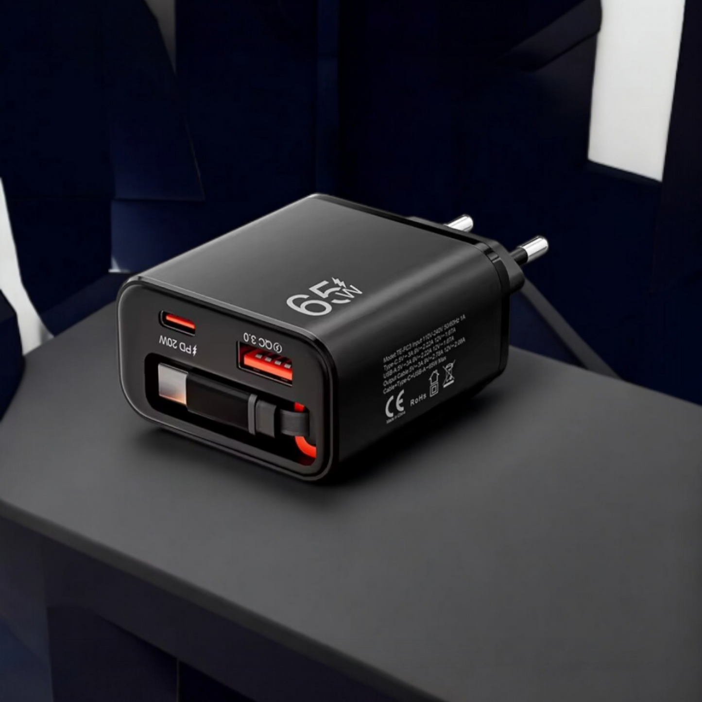 FastFlow™ Power 45W/65W/125W Inteligentne szybkie ładowanie dla iPhone, Samsung i tabletów